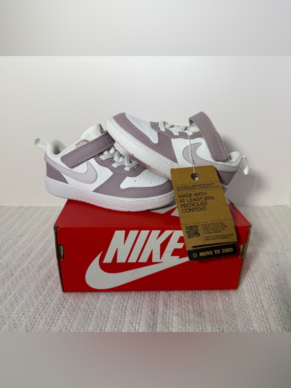 🤍Nike Lavender Toddler Sneakers Size 9C NWT Court Borough Low🪻